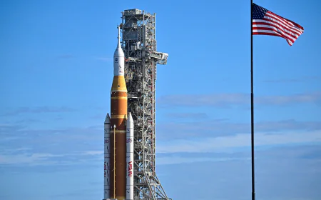 NASA's new moon rocket heads to pad ahead of astronaut launch as early as February