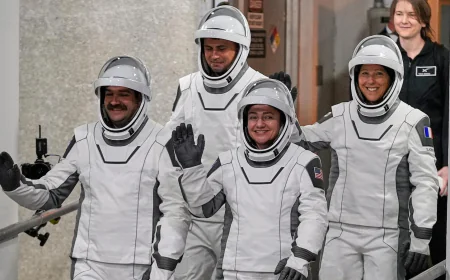 Four new astronauts arrive at the ISS to replace NASA's evacuated crew