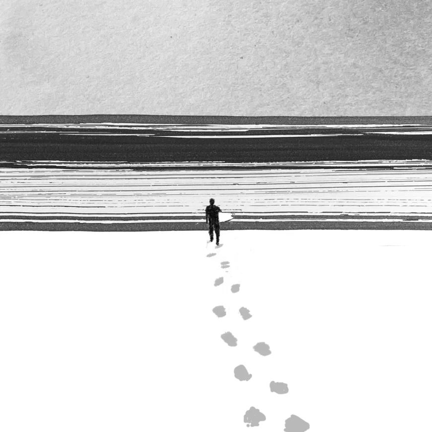 A Winter Surfer at Rockaway Beach Questions His Dedication