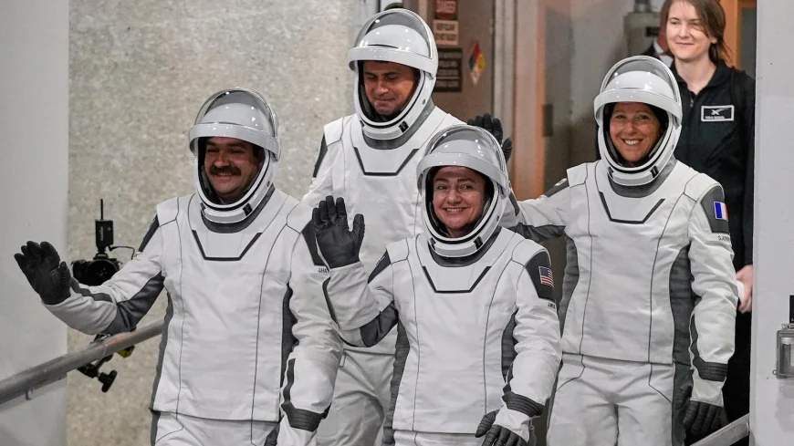 Four new astronauts arrive at the ISS to replace NASA's evacuated crew