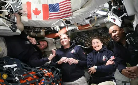 Artemis II astronauts speak during historic lunar mission