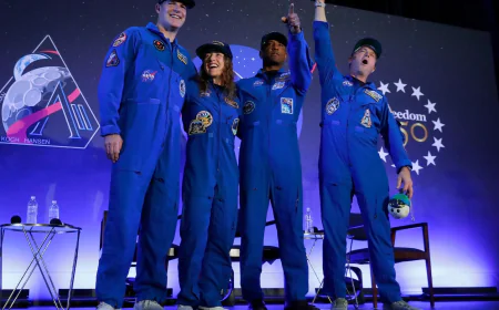 Artemis II's moon-traveling astronauts return home to cheers after a record-breaking trip